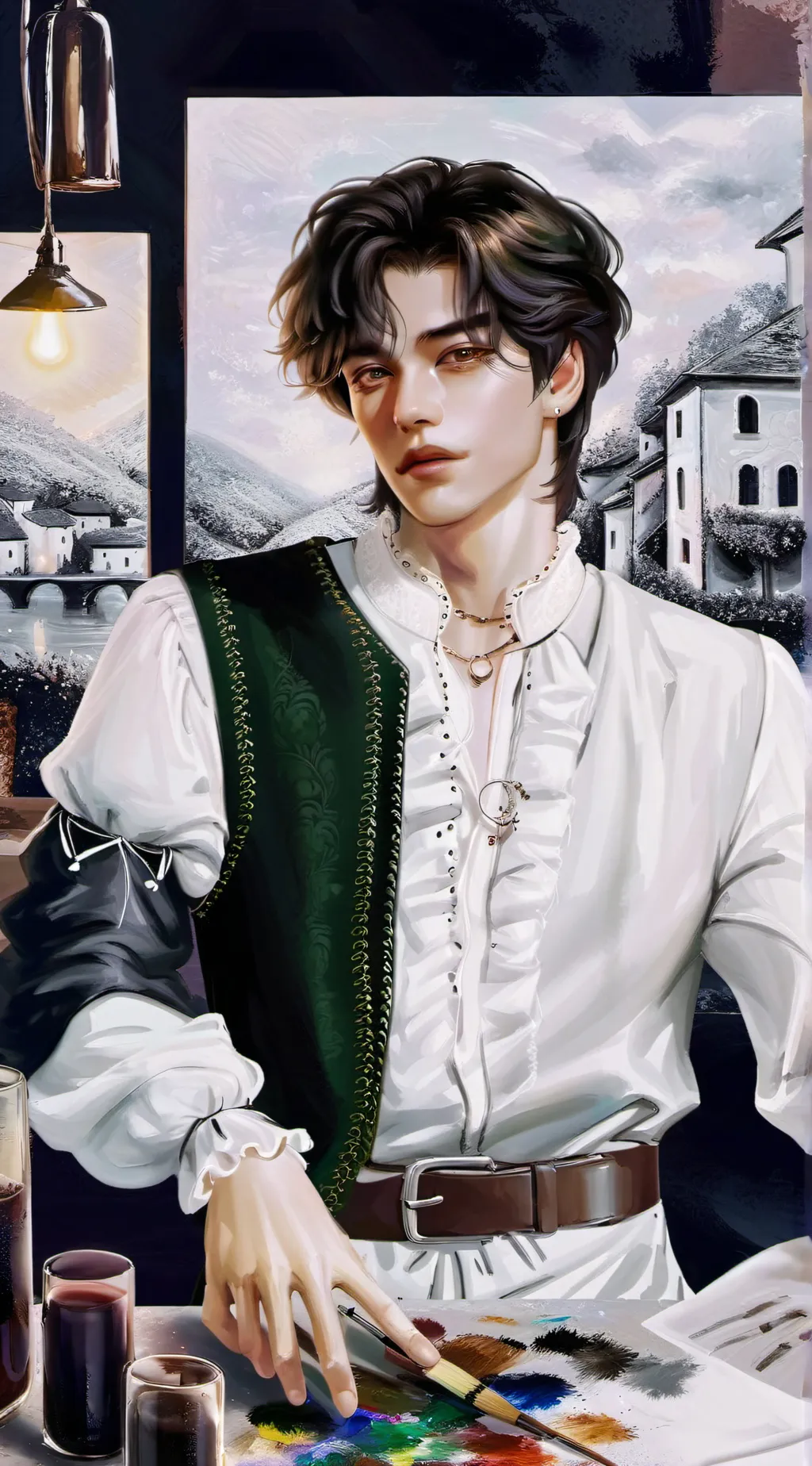 ai character: Caravaggio background