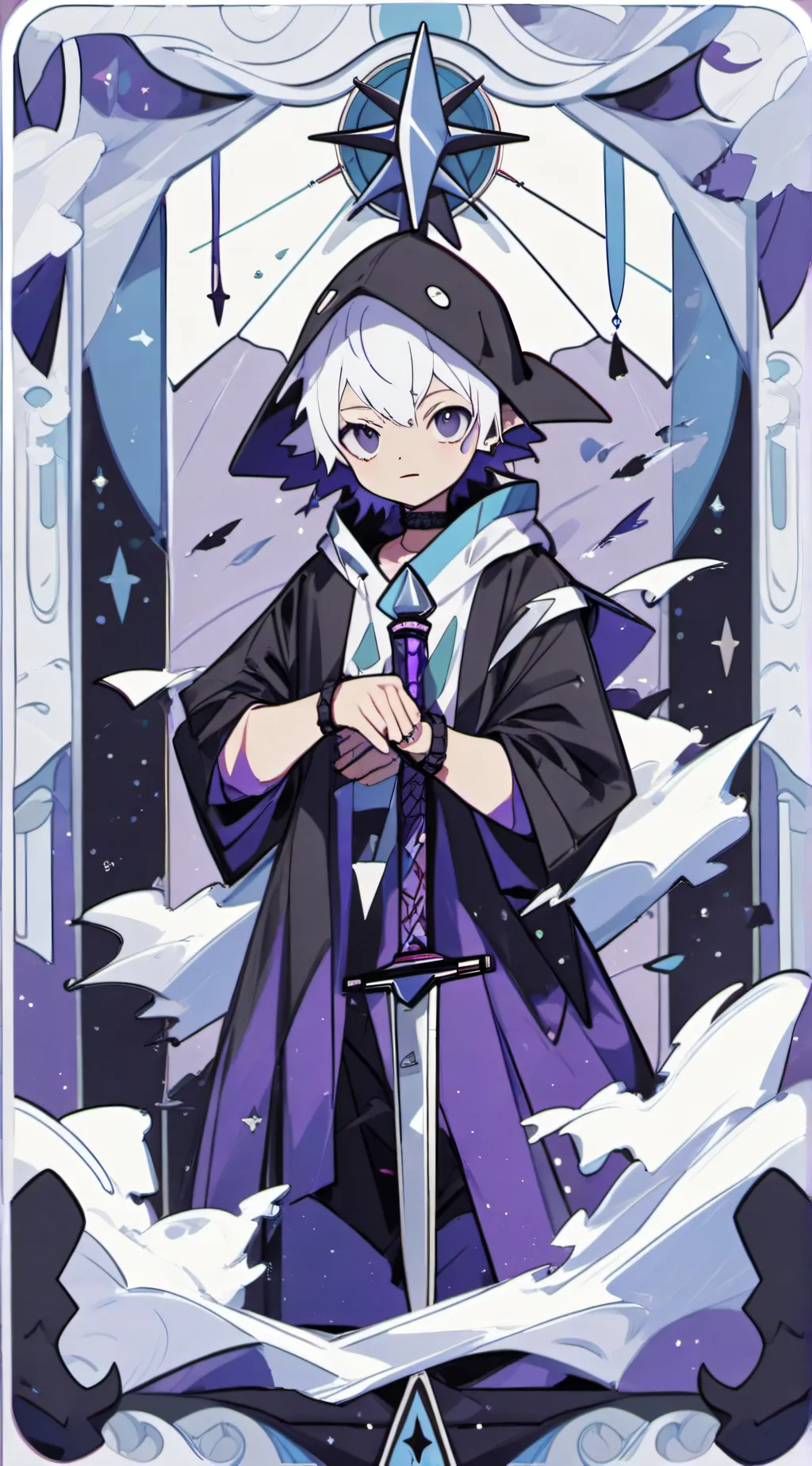 ai character: Shark X remoras background