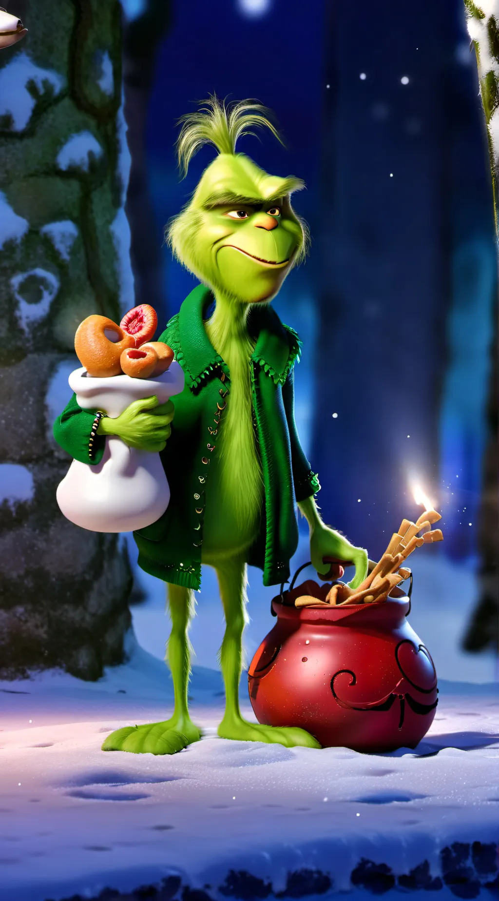 ai character: The Grinch background