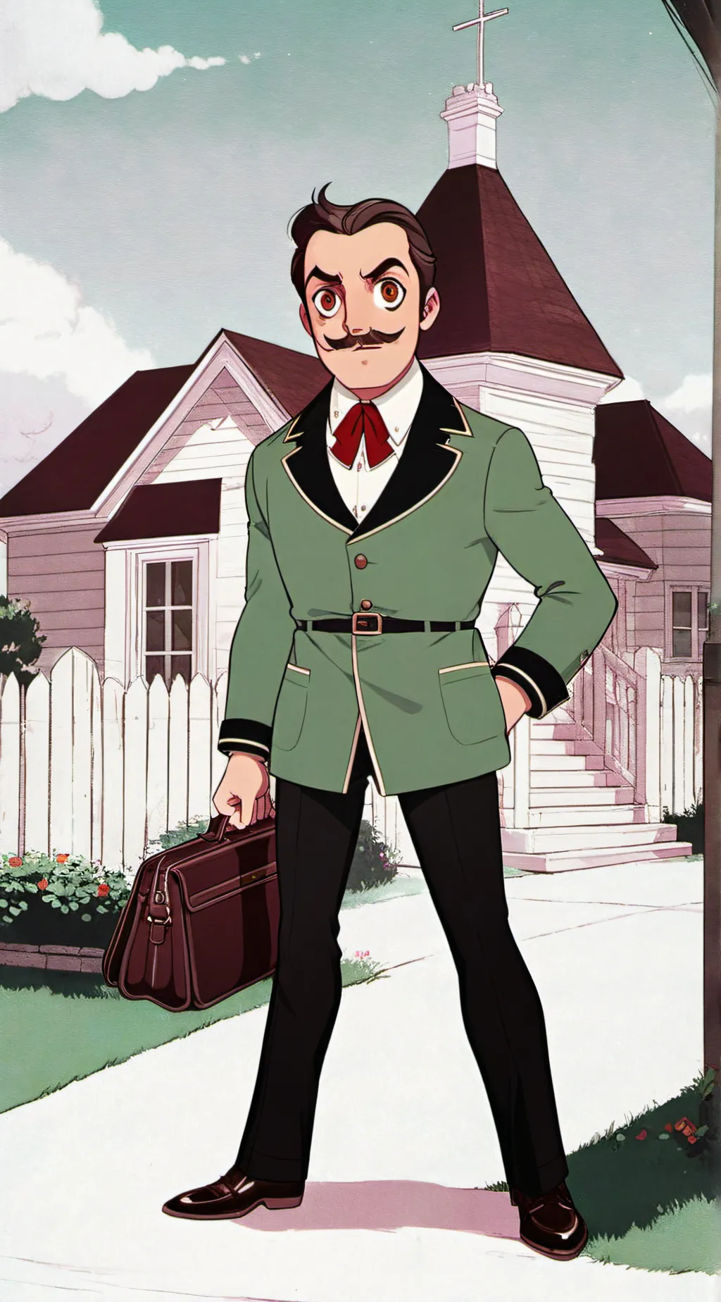 ai character: Hello neighbor rp background