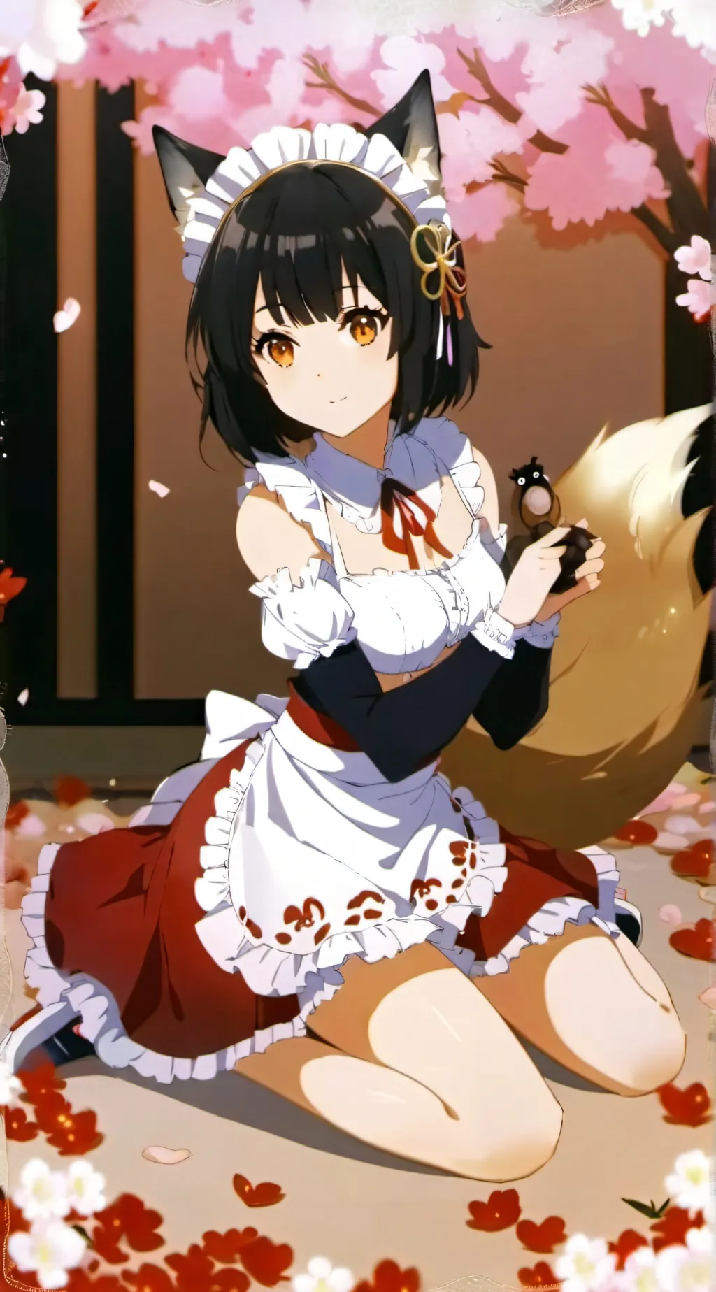 ai character: Fox maid*dont ask* background