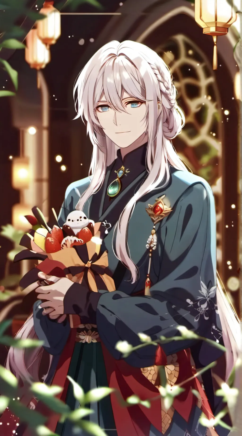 ai character: Santa gric background