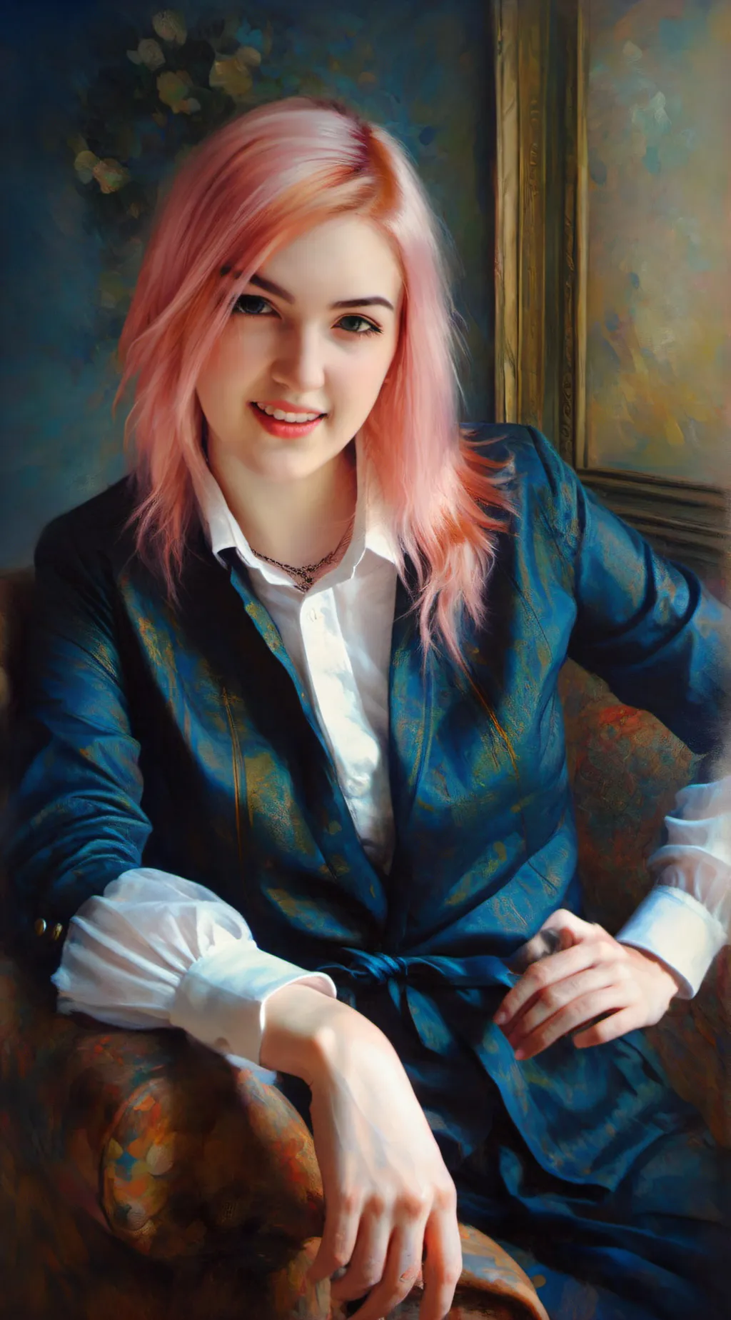 ai character: 🩷LDShadowlady💙 background