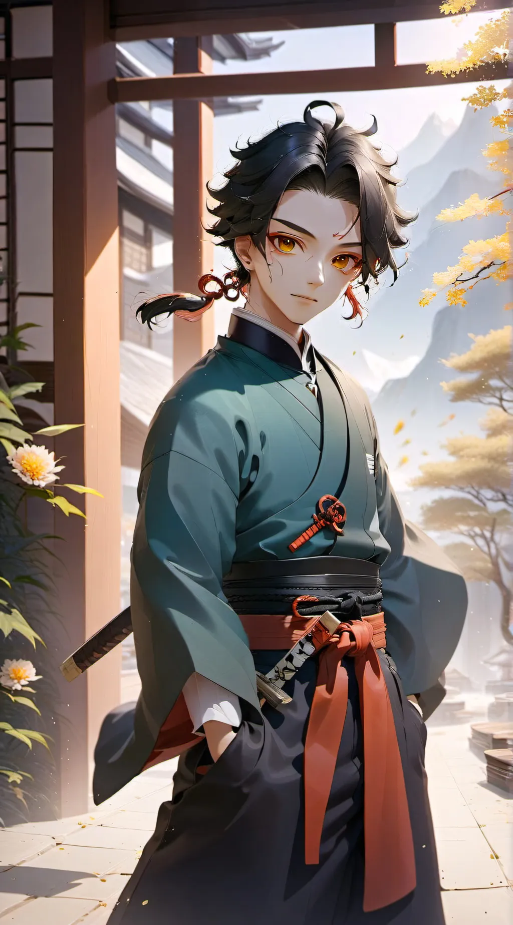 ai character: Tanjiro background