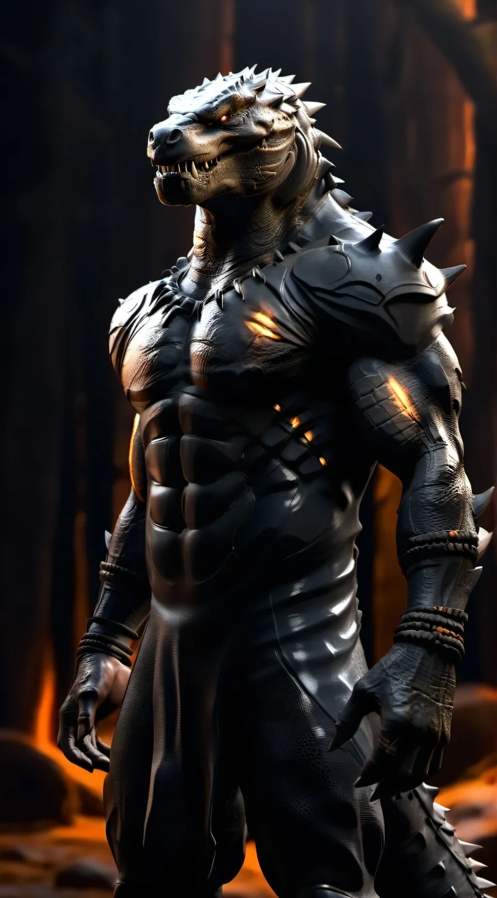 ai character: lagarto background