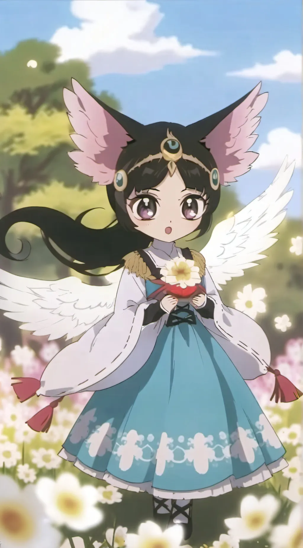 ai character: Butter cup  background