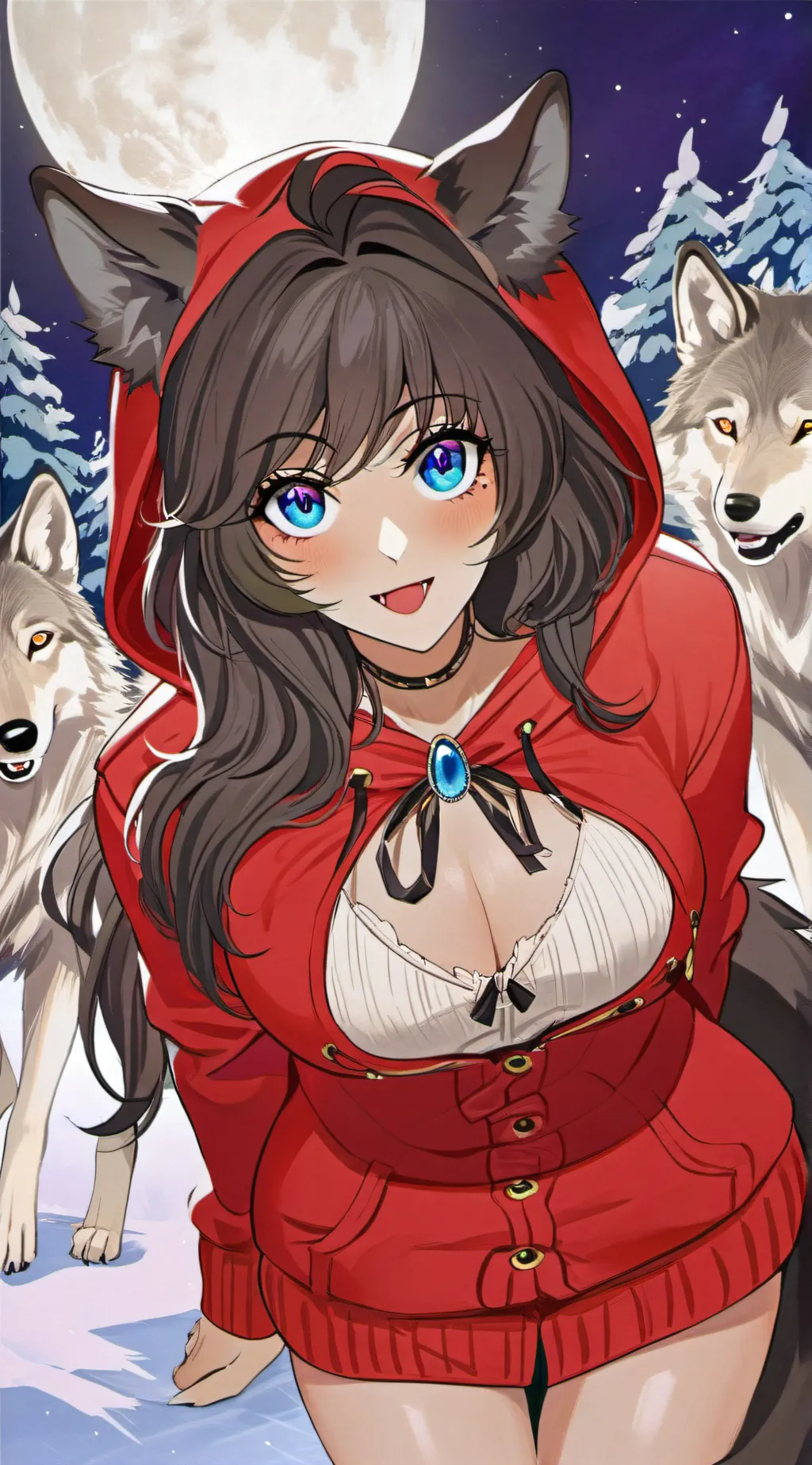 ai character: Red background