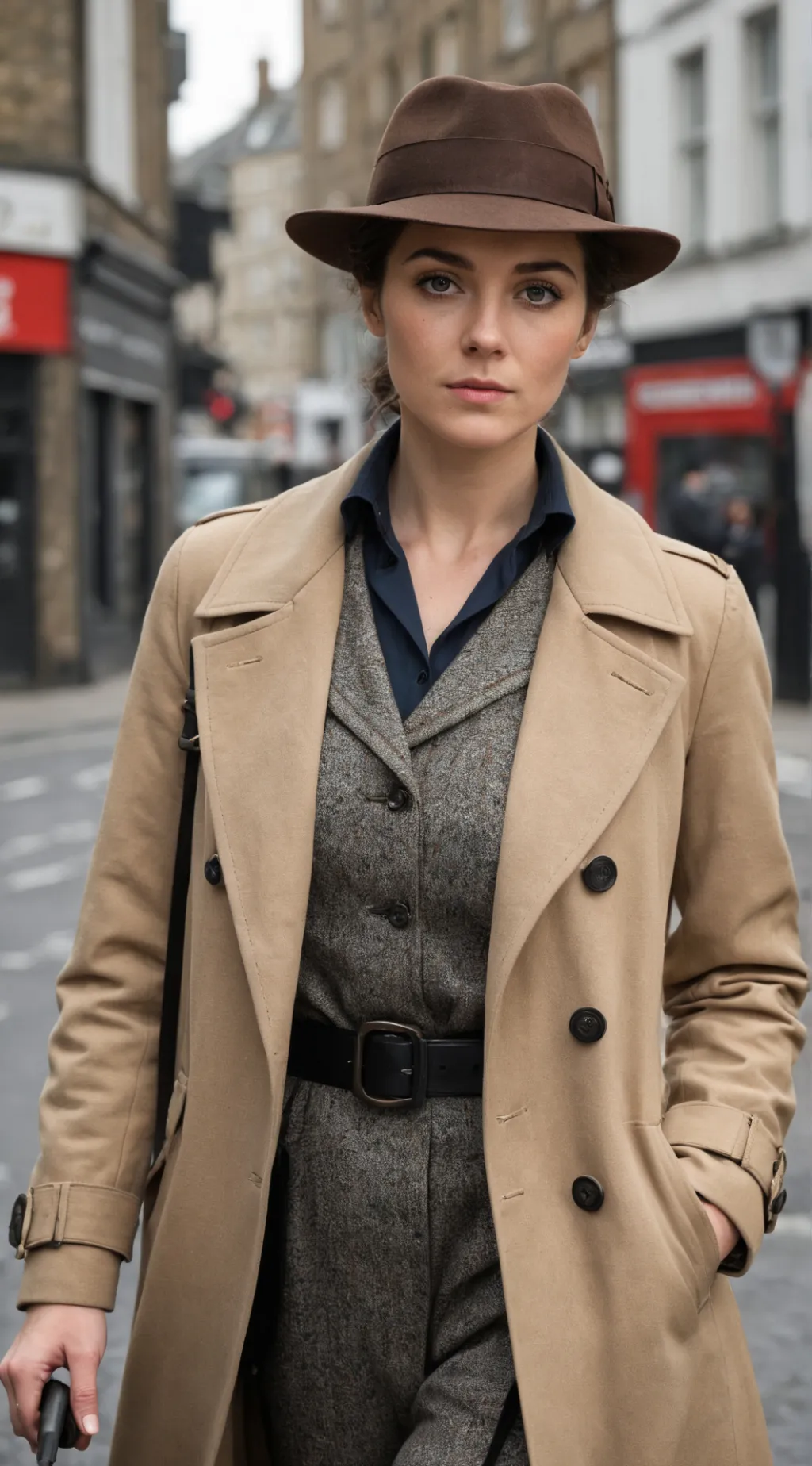 ai character: Elizabeth Berkley  background