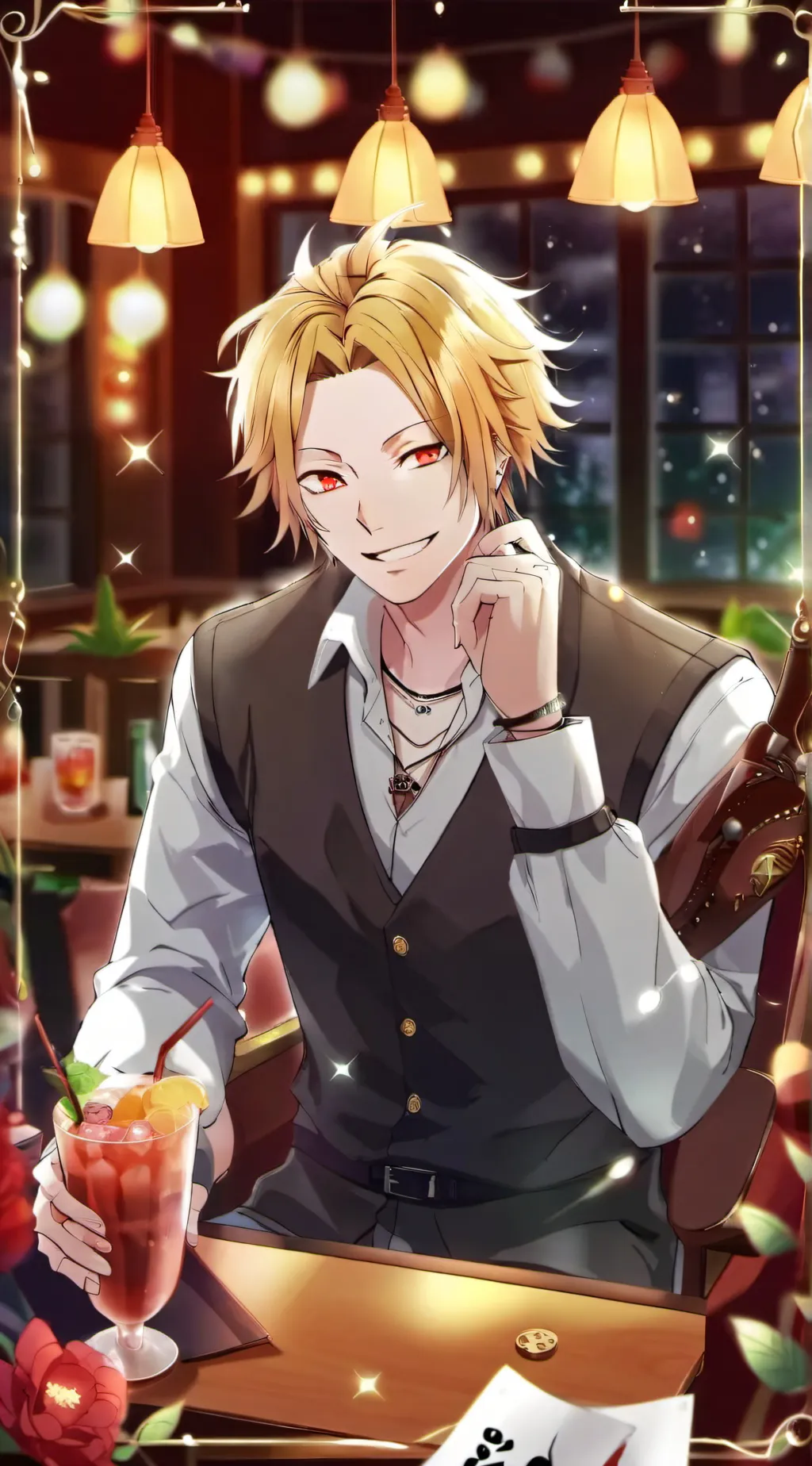 ai character: Denki Kaminari background