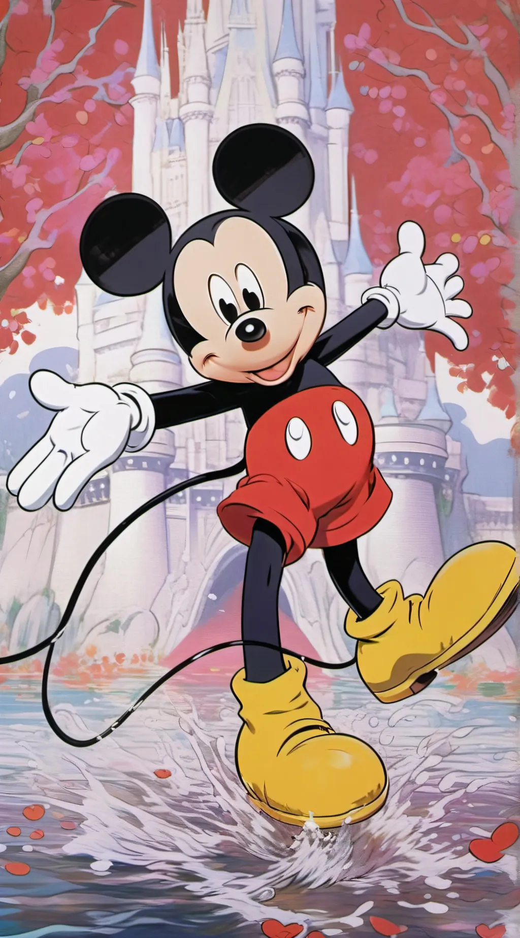 ai character: Mickey mouse background