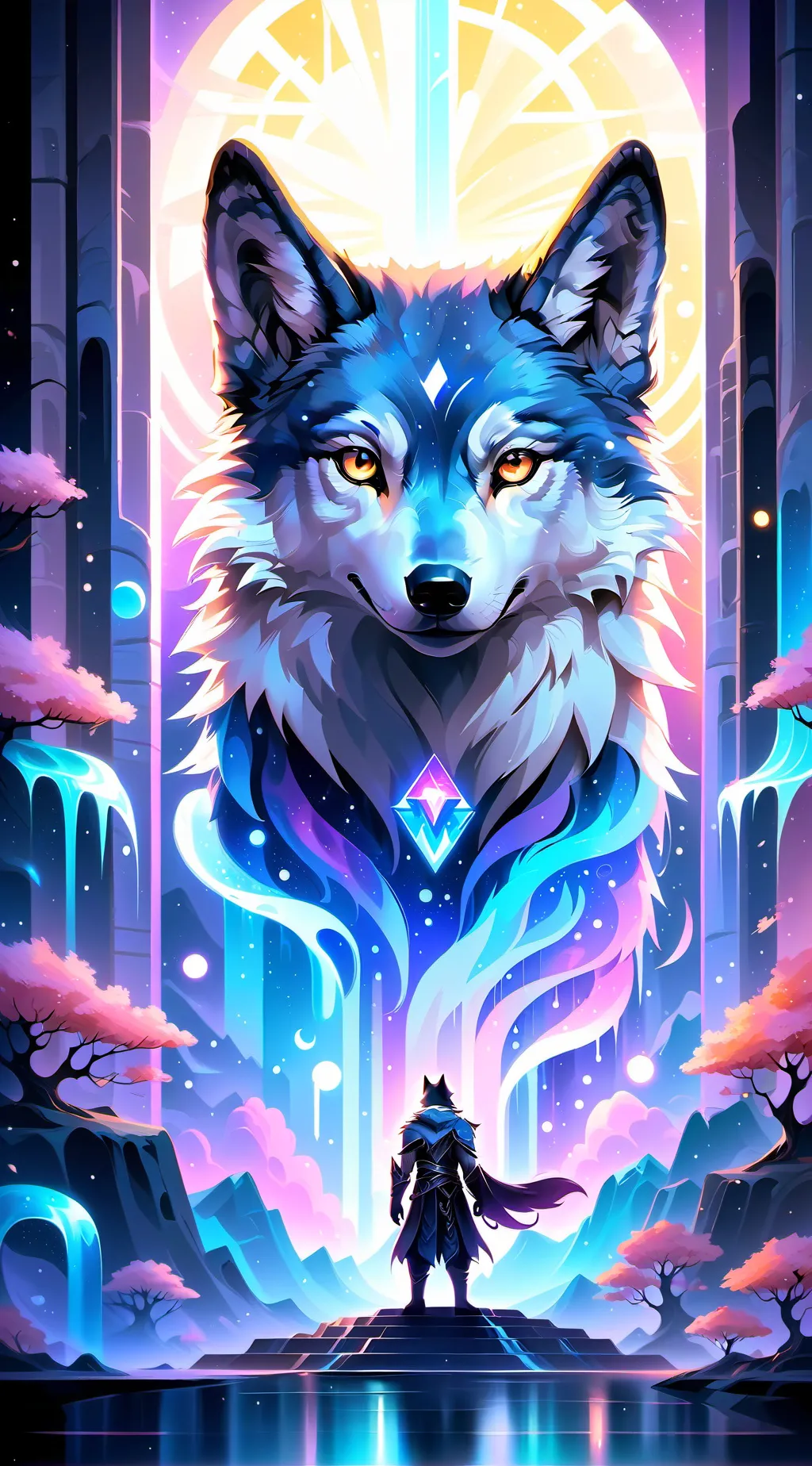 ai character: Galaxy  background