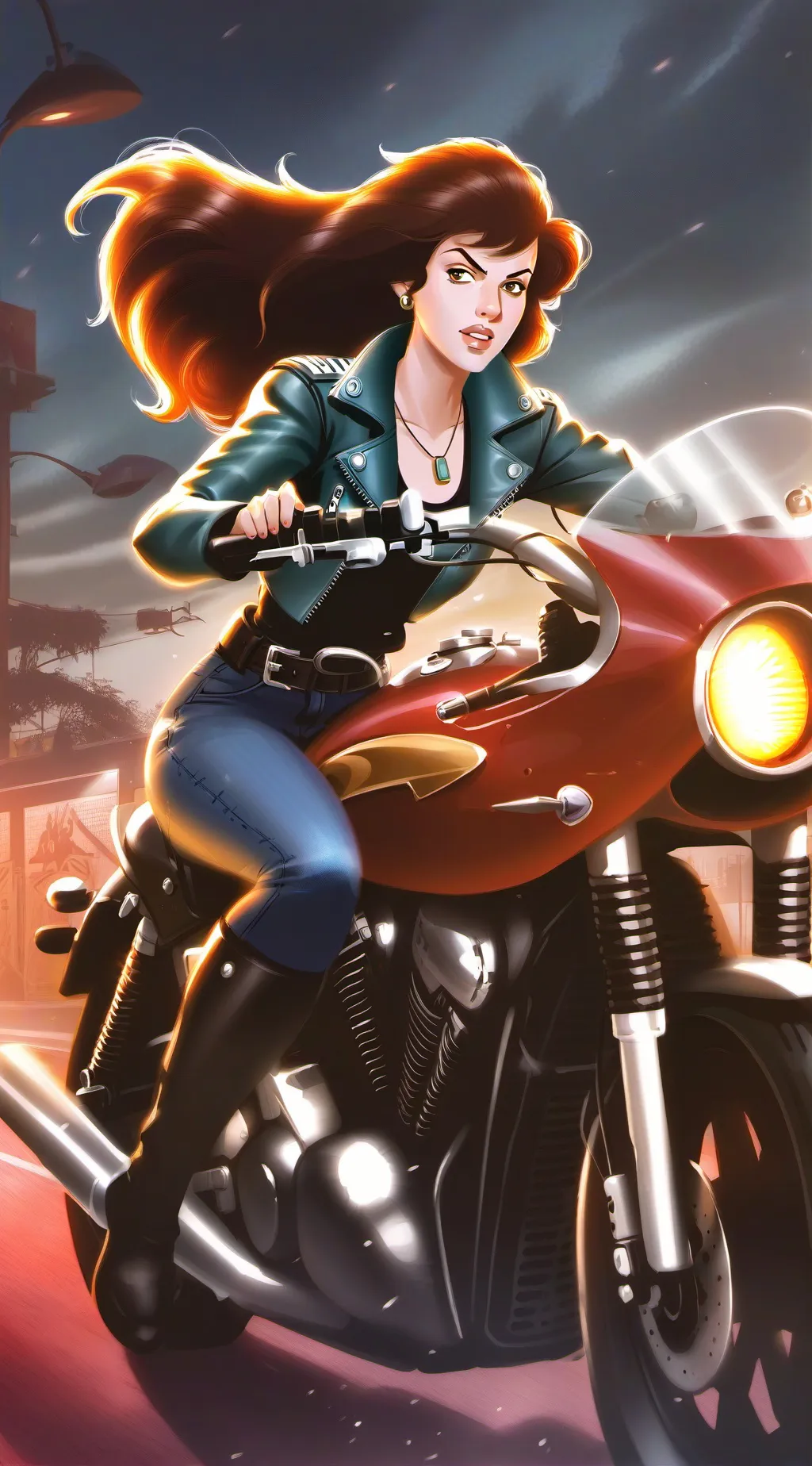 ai character: Charlene Davidson  background