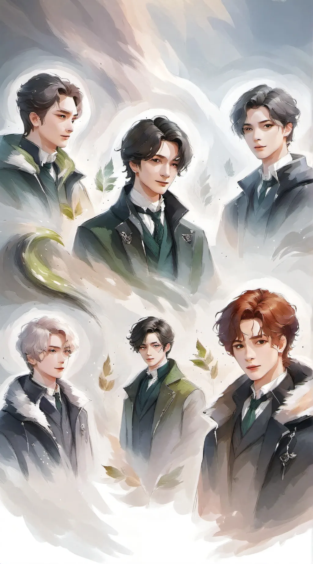 ai character: Slytherin boys  background