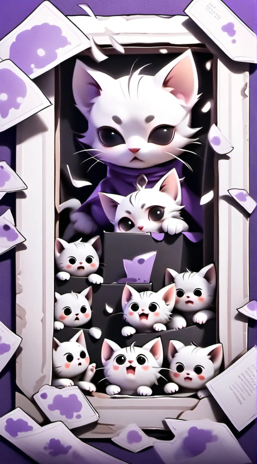 ai character: kittens help background