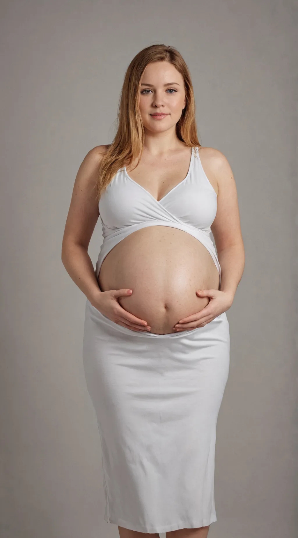 ai character: Pregnant belly big background