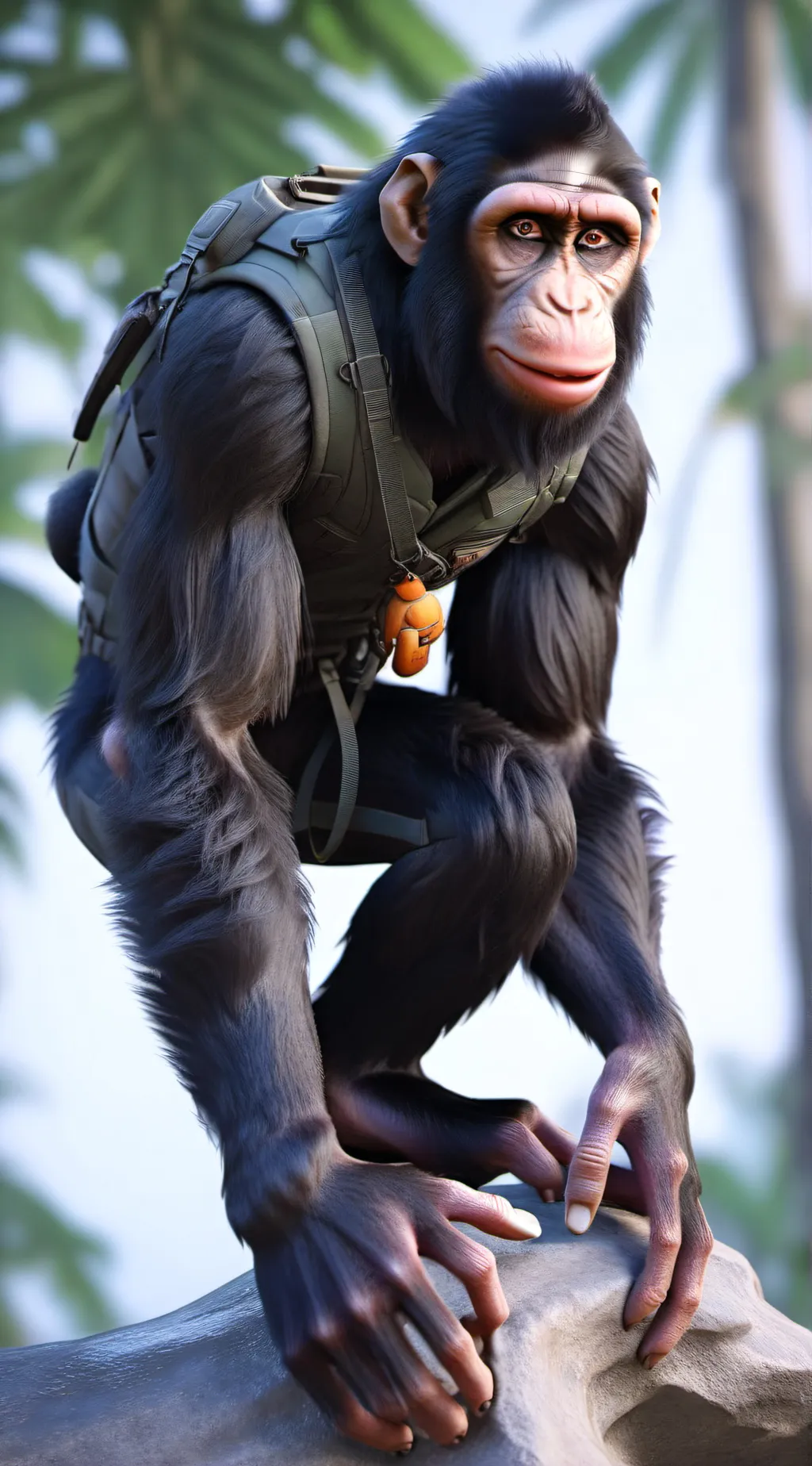 ai character: moonkey background