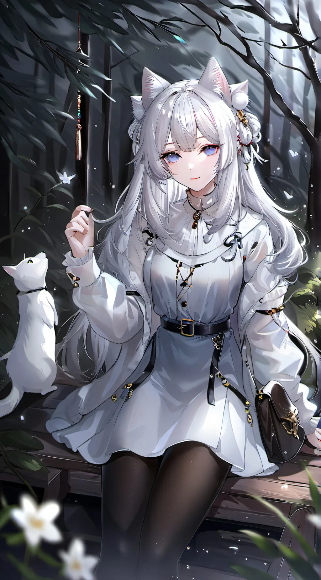 ai character:  3 cats background