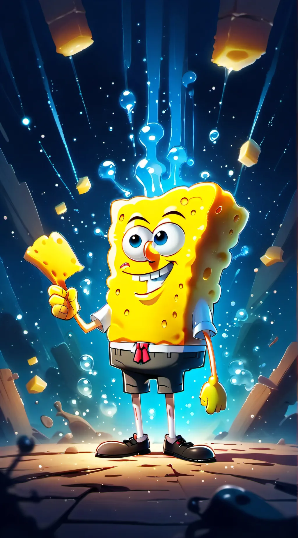 ai character: Spongebob background