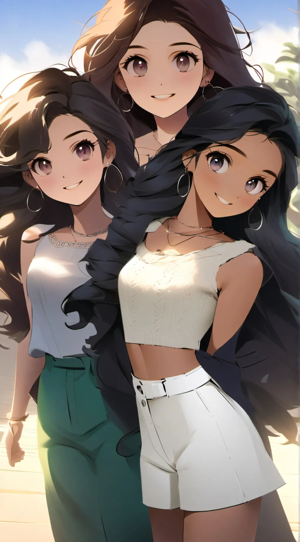 ai character: Ana,Sol,Lizbet... background