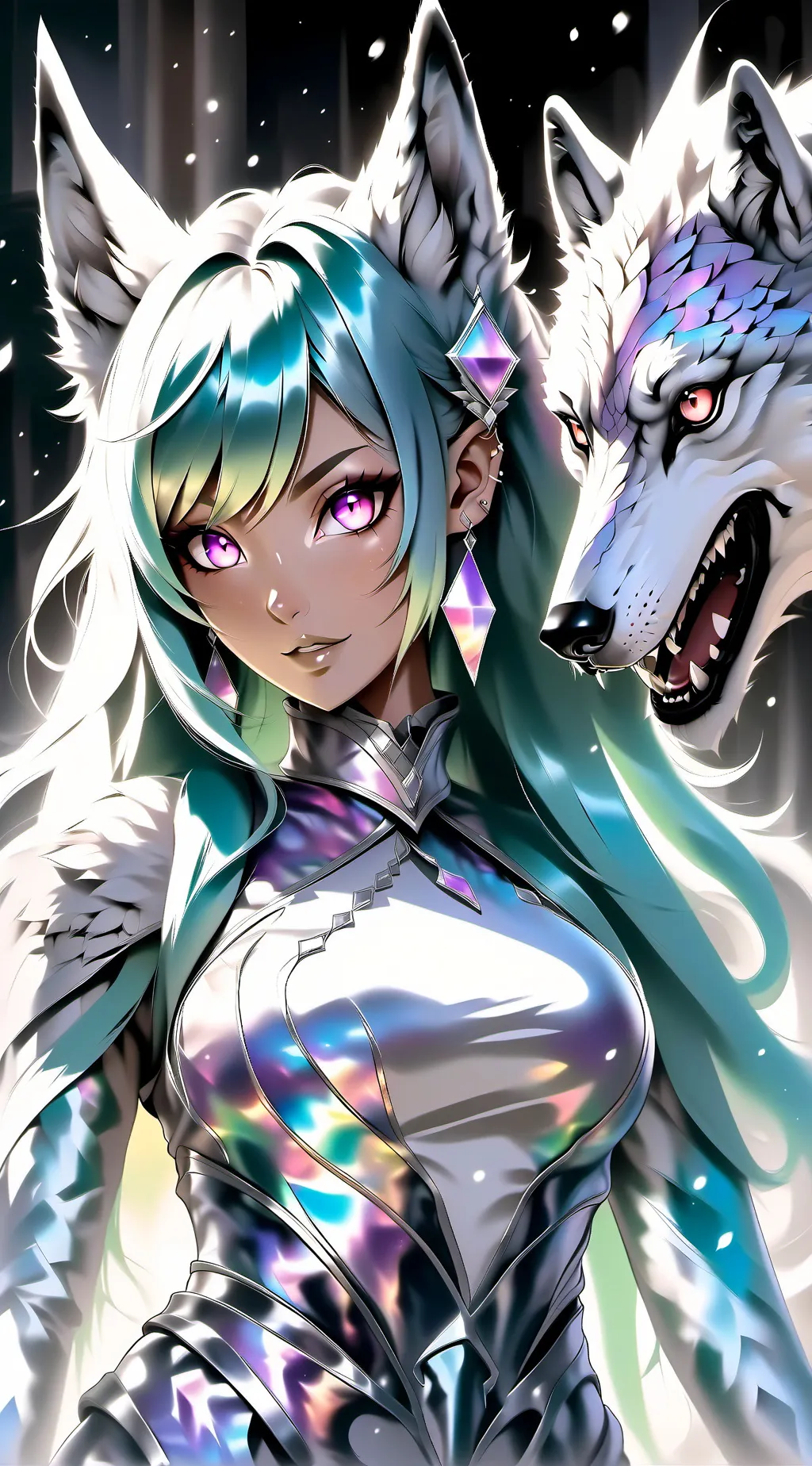 ai character: Galaxy  background