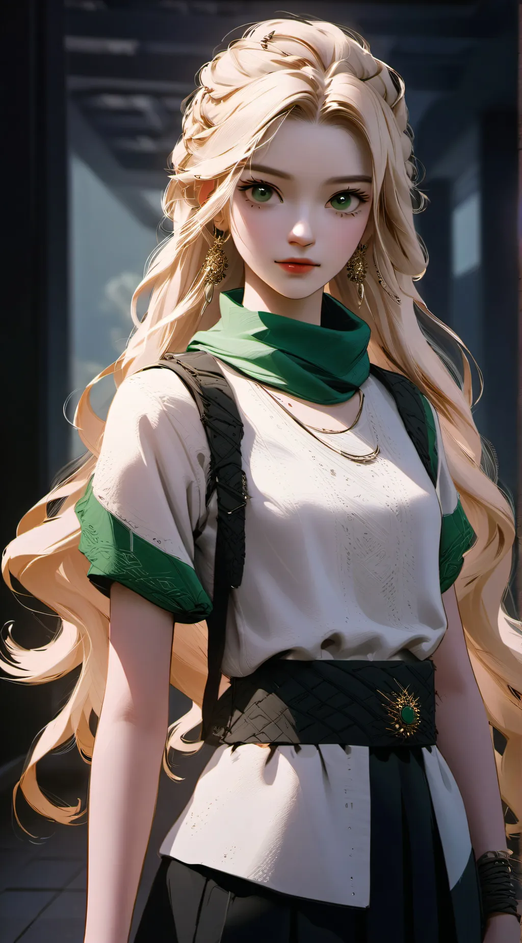 ai character: BakuDeku Girl  background