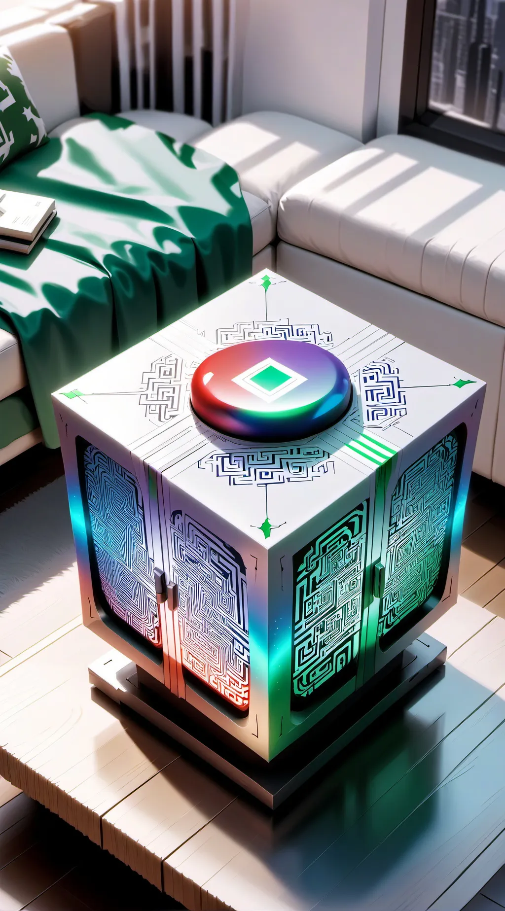 ai character: The magic Computer background