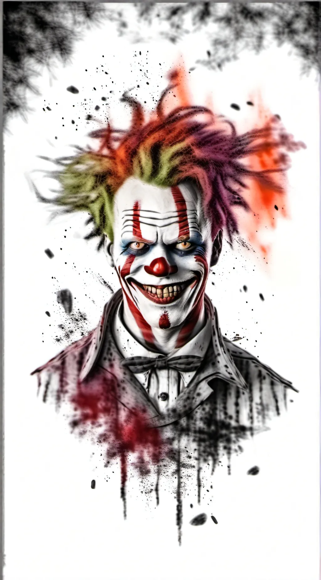 ai character: palhaco da darkweb background