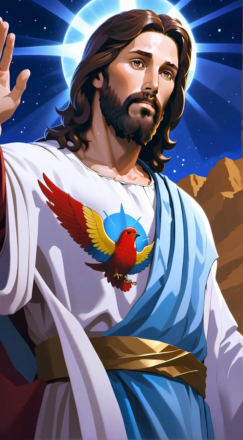 ai character: Jesus Christ background