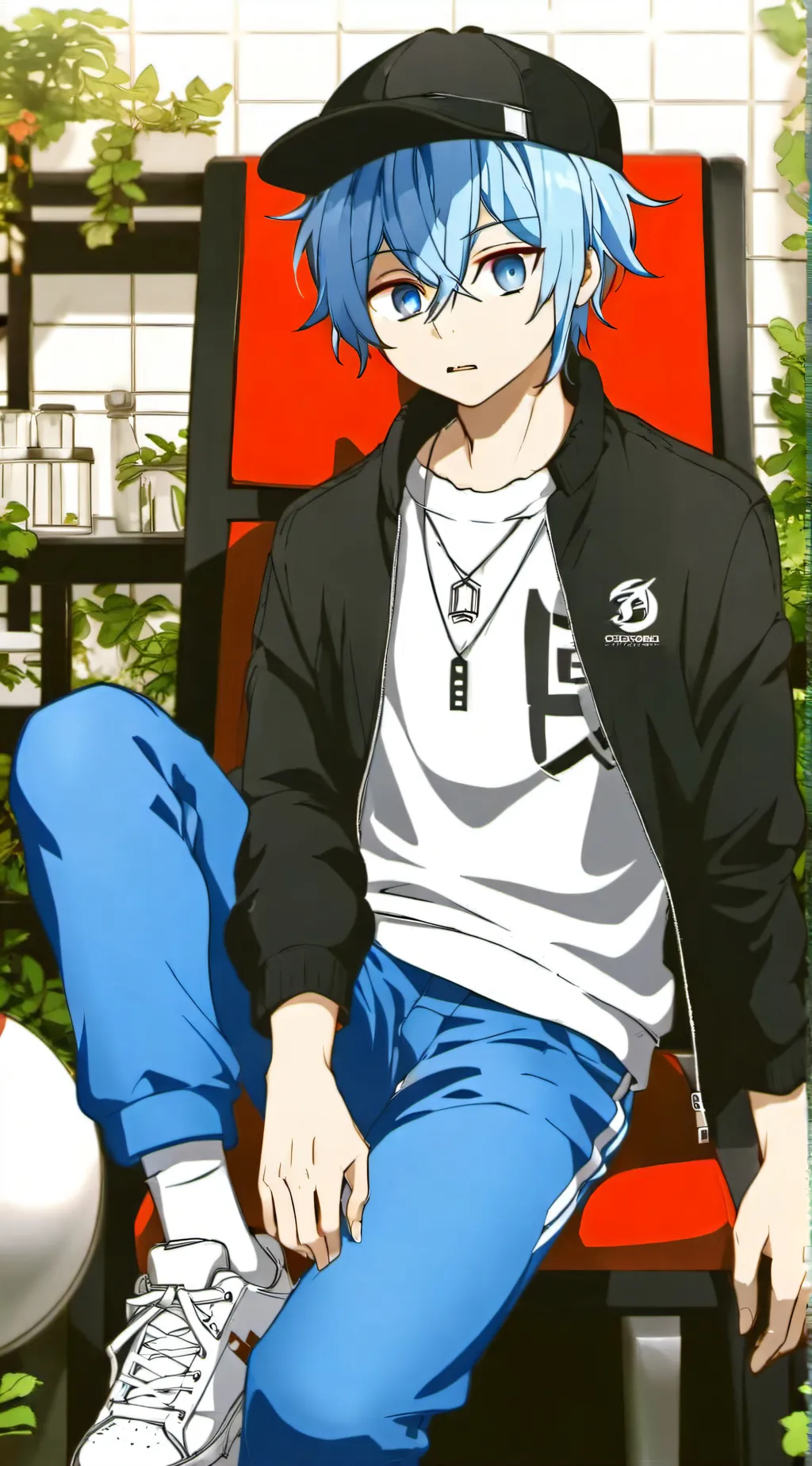 ai character:  Keith hipnotizado background