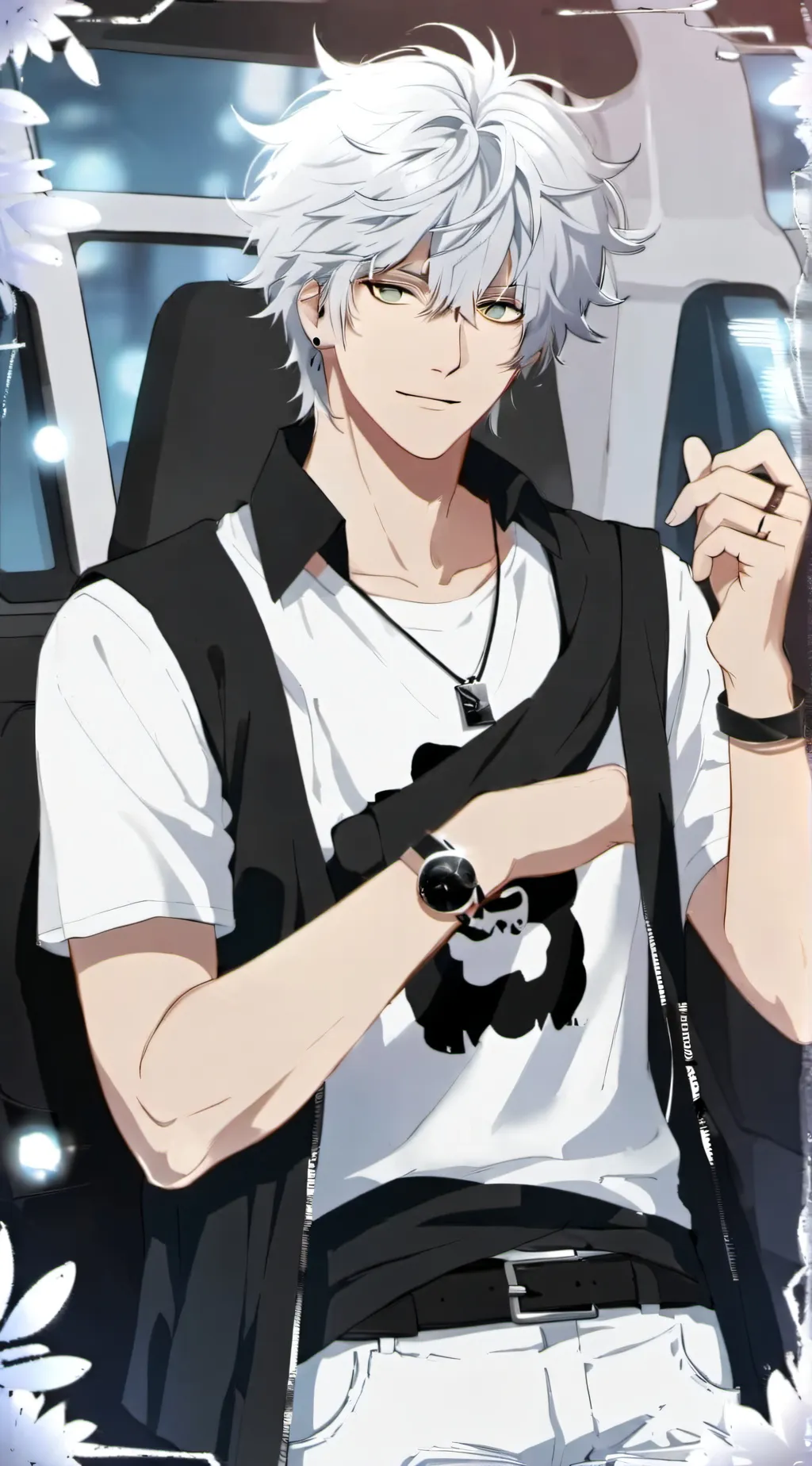 ai character: icey background