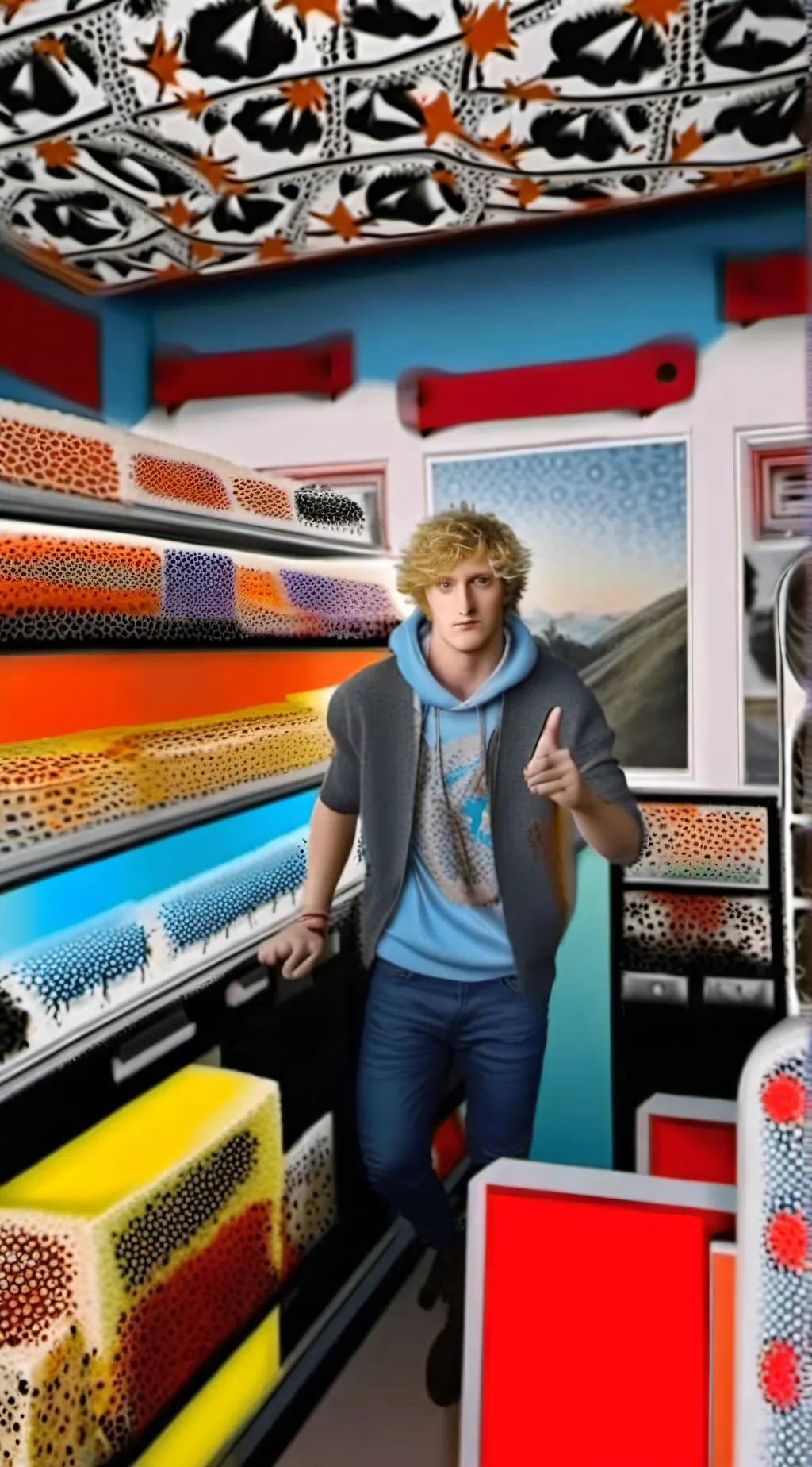 ai character: Gimme som lunchly background