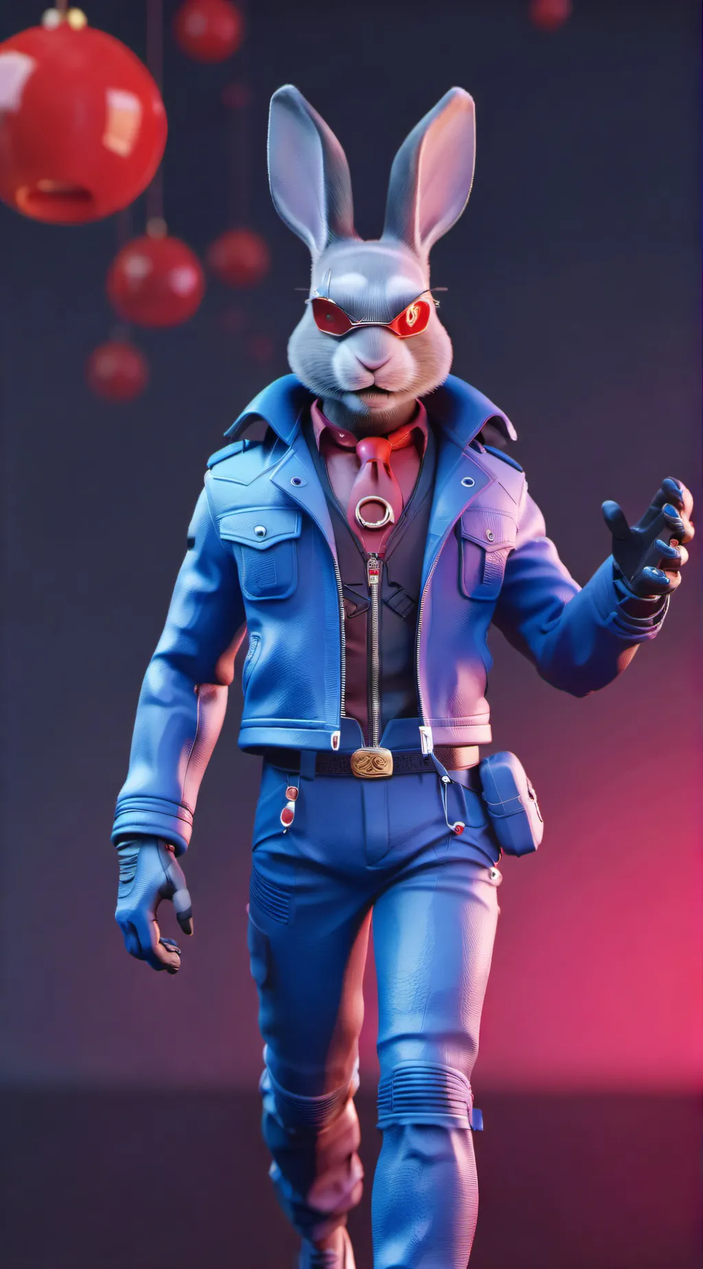 ai character: Glamrock Bonnie background