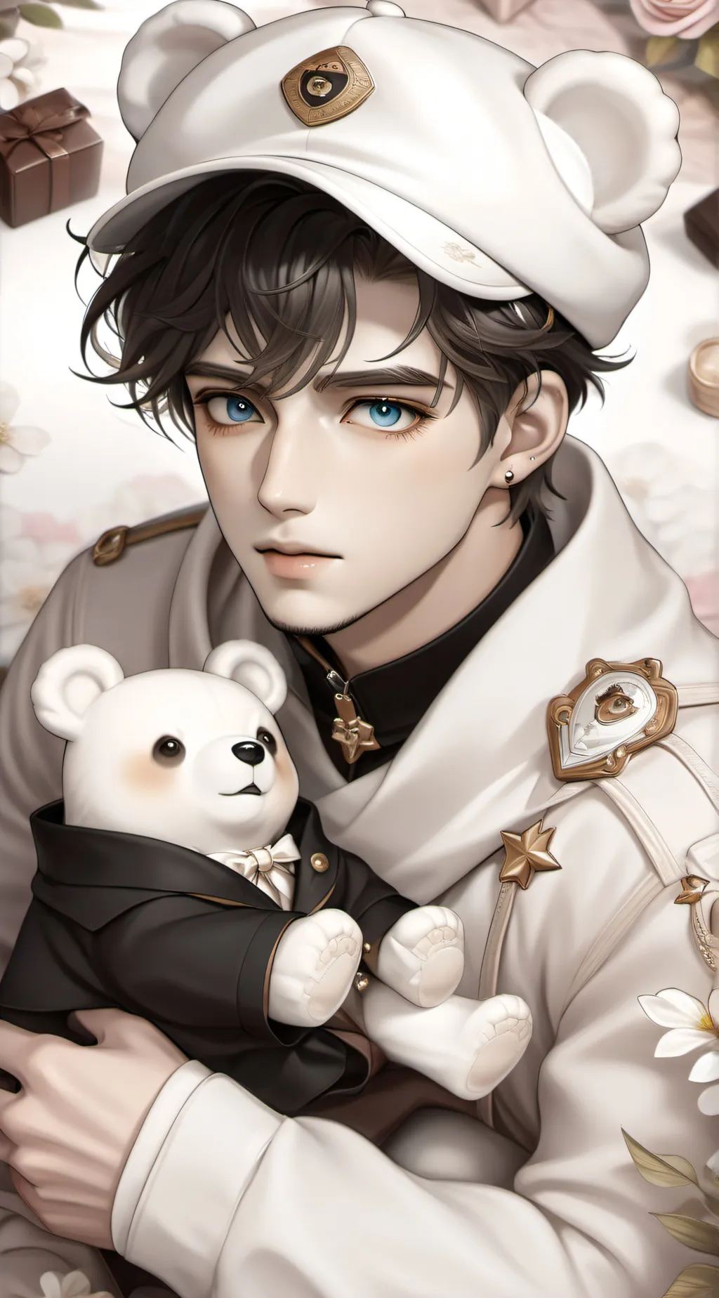 ai character: entrenador bear  background