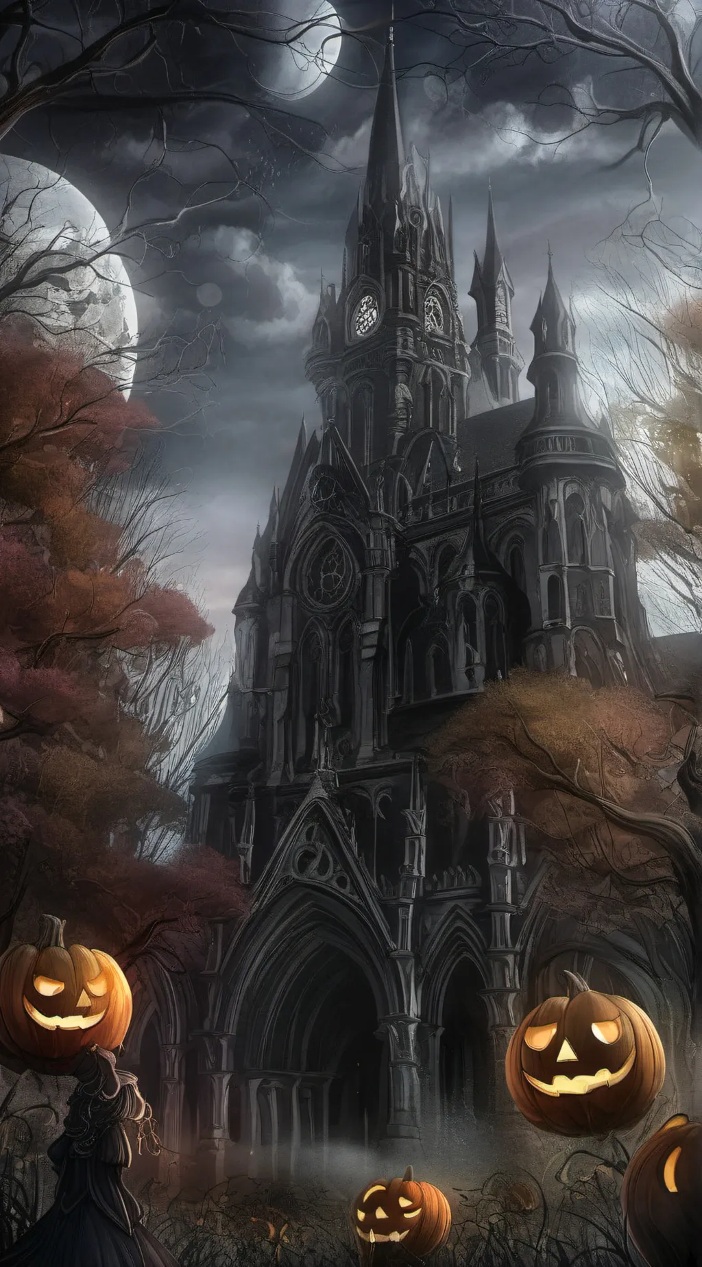 ai character: spooky house  background