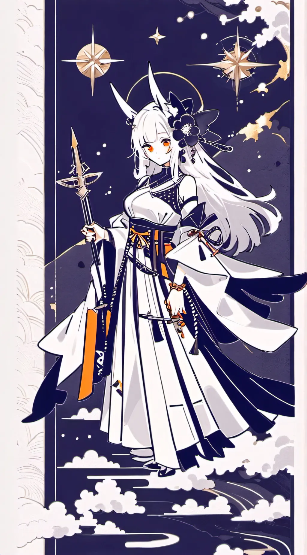 ai character: Kinako 🩵 background