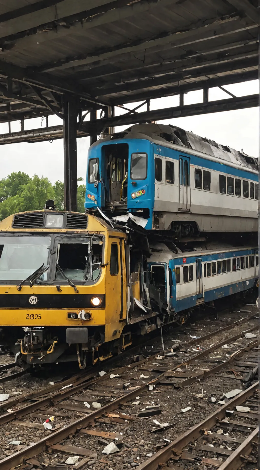 ai character: Train crash sim background