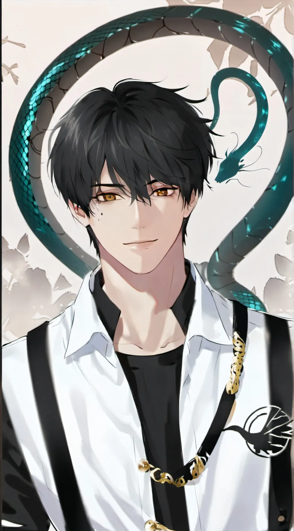 ai character: Obanai Iguro mask background