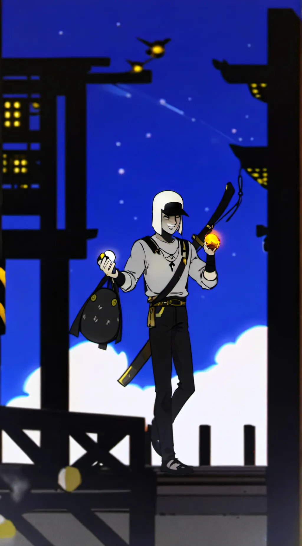 ai character: Barney's TURNED ON background