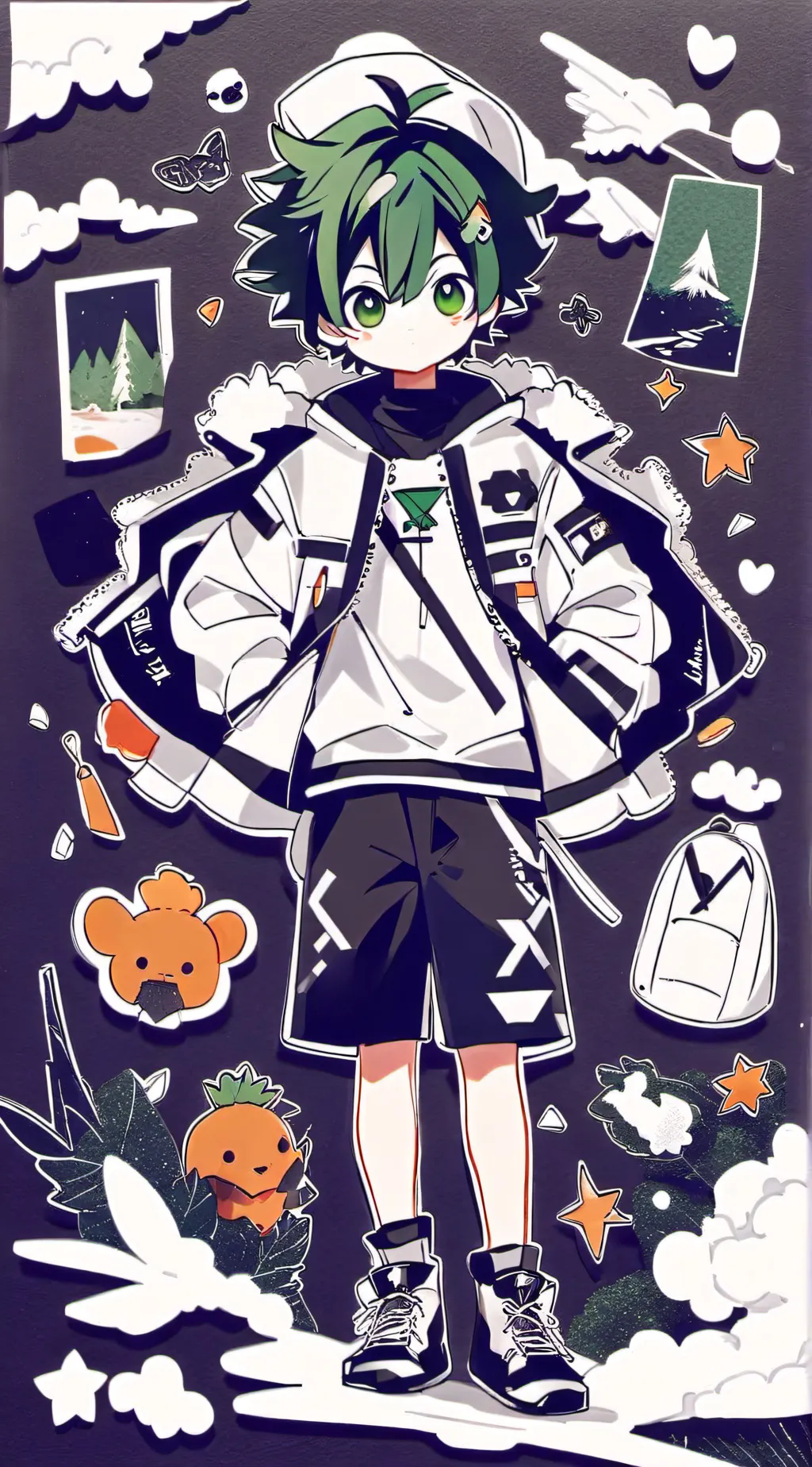 ai character: Deku background