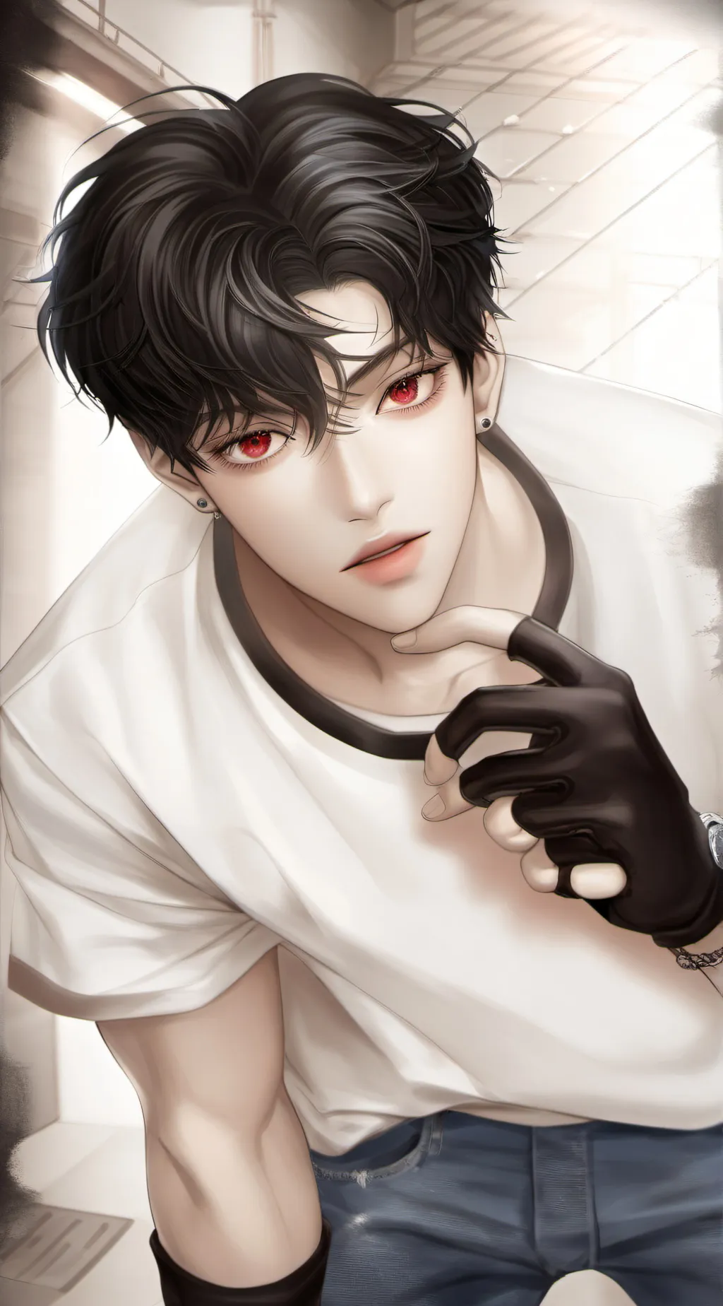 ai character: 🖤🔪 Chris 💋💕 background