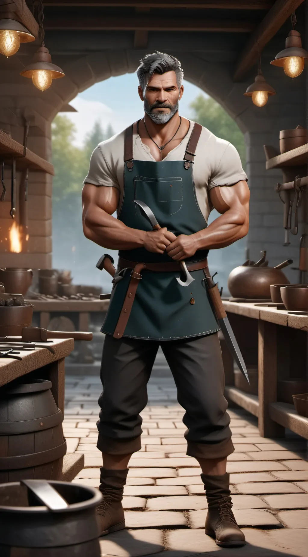 ai character: Adam  background