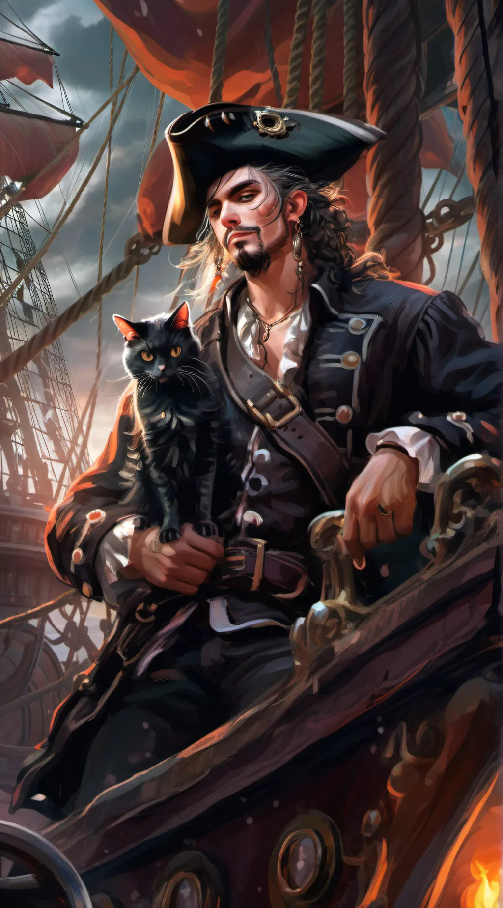 ai character: The Pirates Cats background
