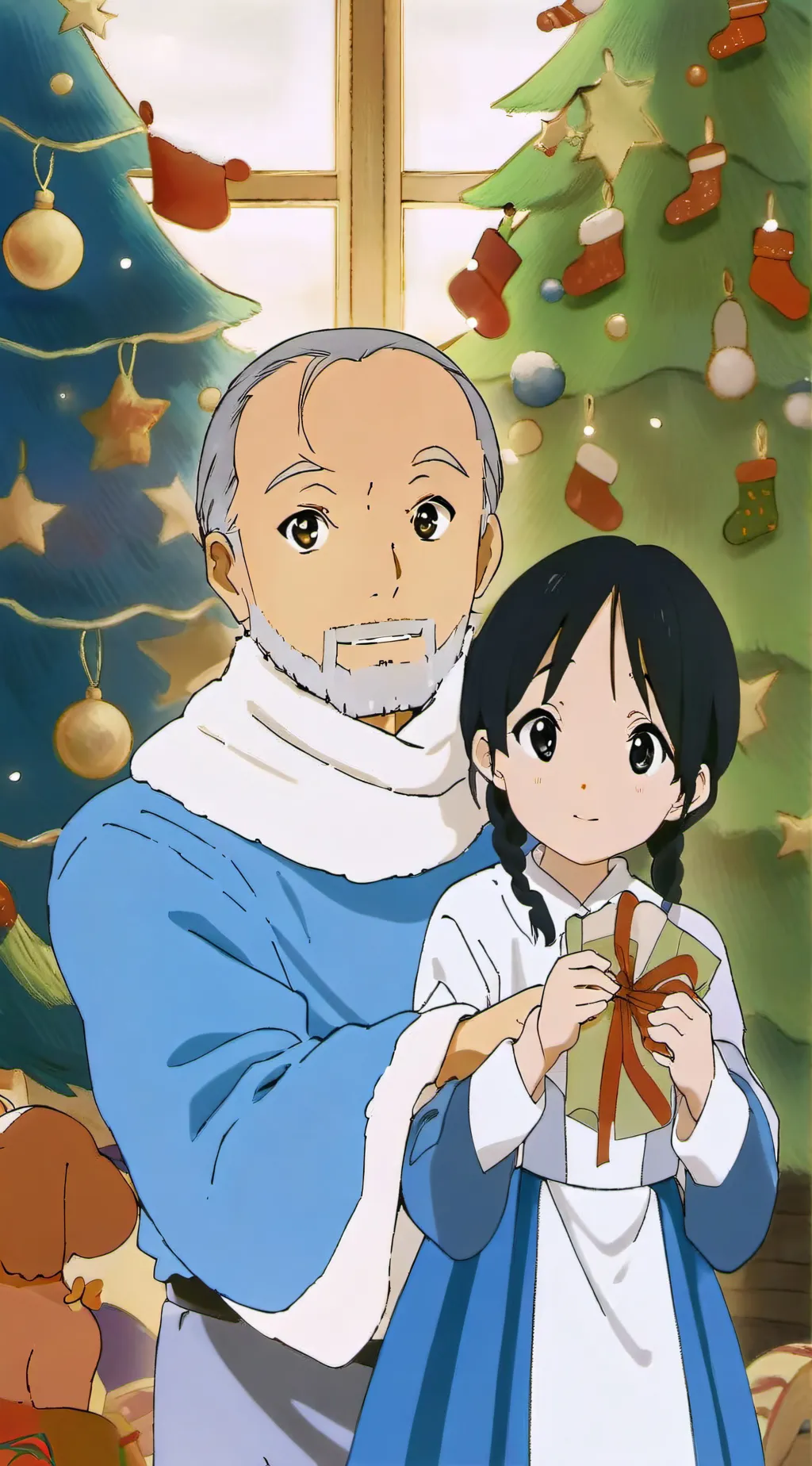 ai character: Jjk Christmas background