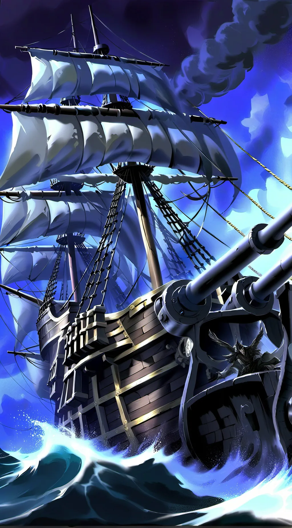 ai character: One piece  background