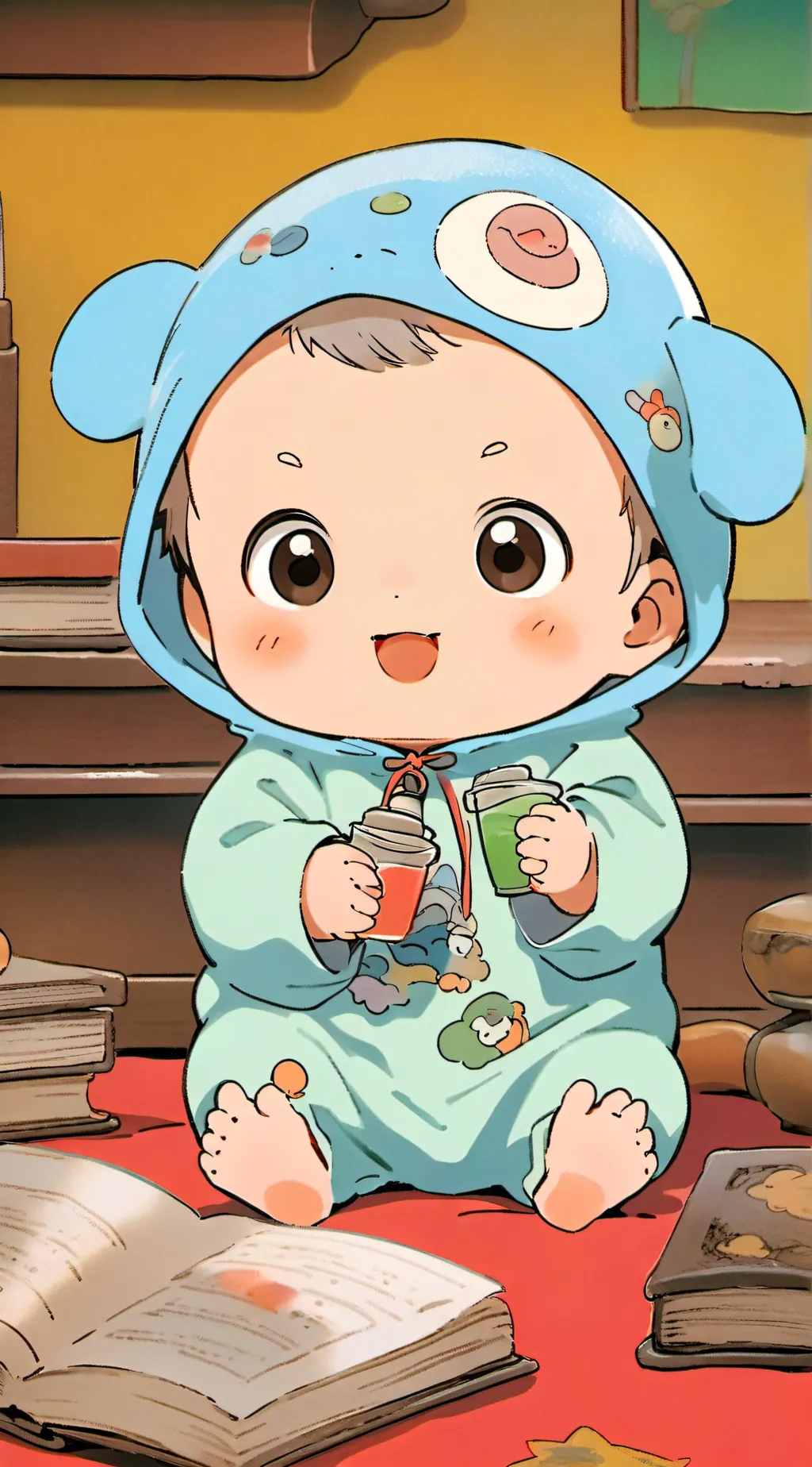 ai character: cute baby background