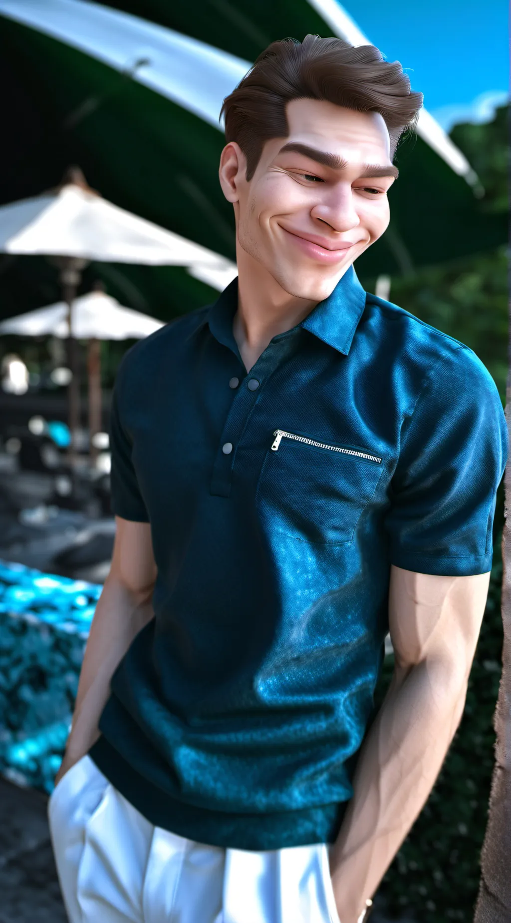 ai character: The Mewing Men background