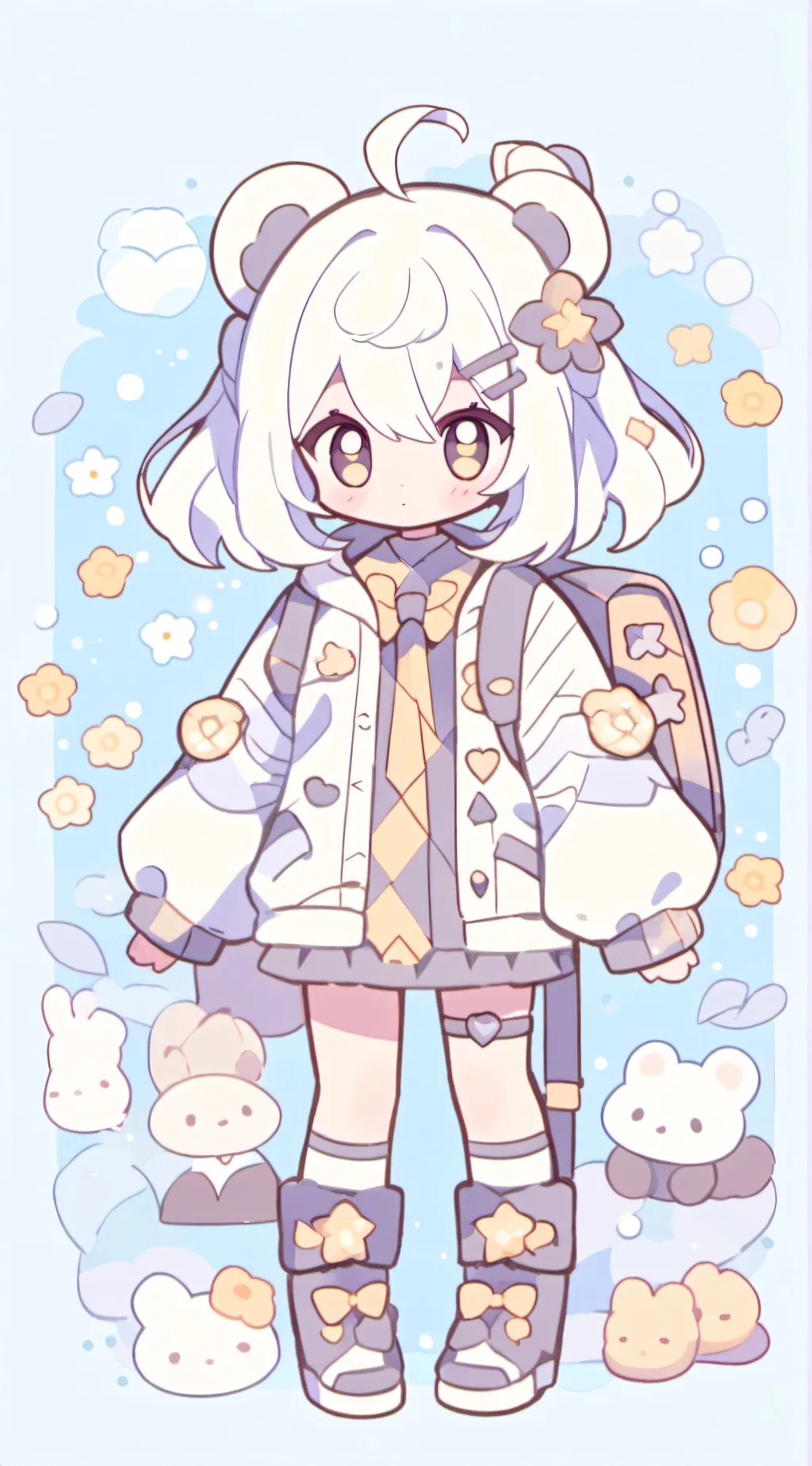 ai character: chibi background