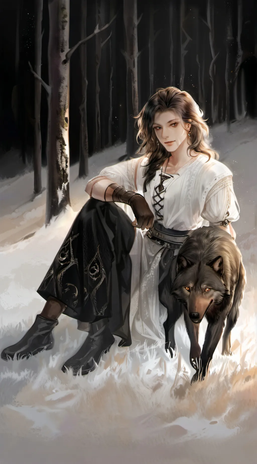 ai character: Silver  background