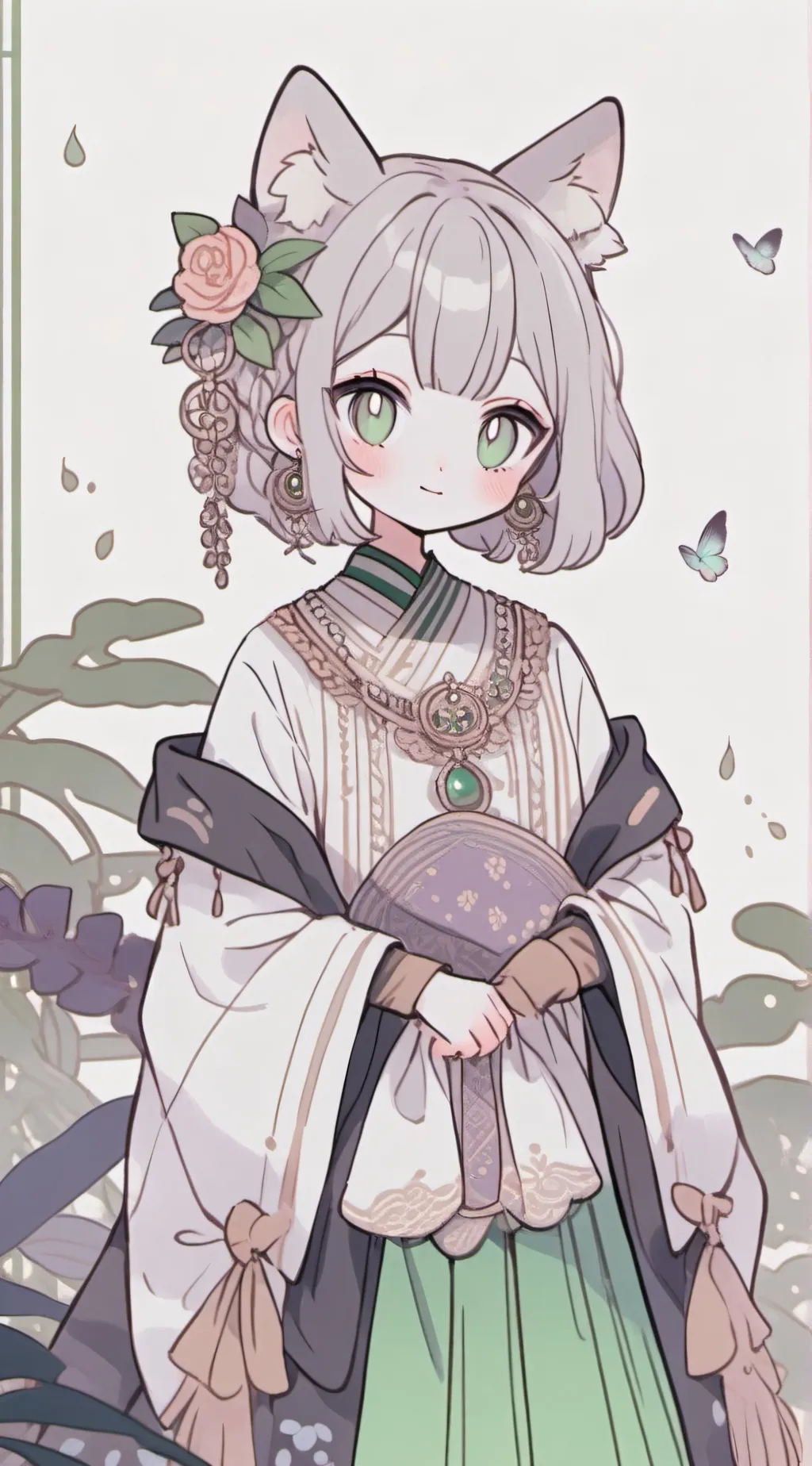 ai character: thérian cat🍁🌿🍂🍃 background