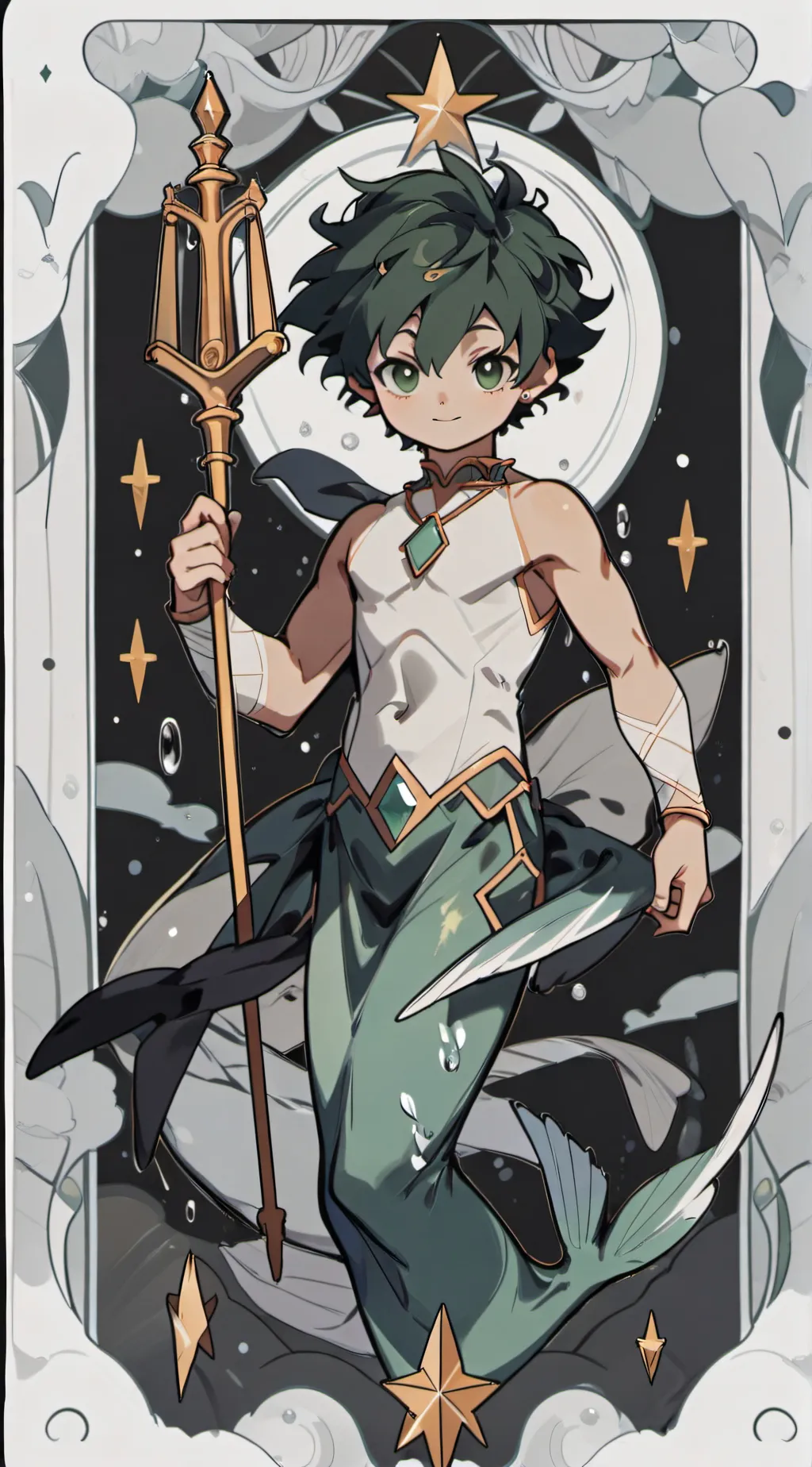 ai character: Babymerman deku background